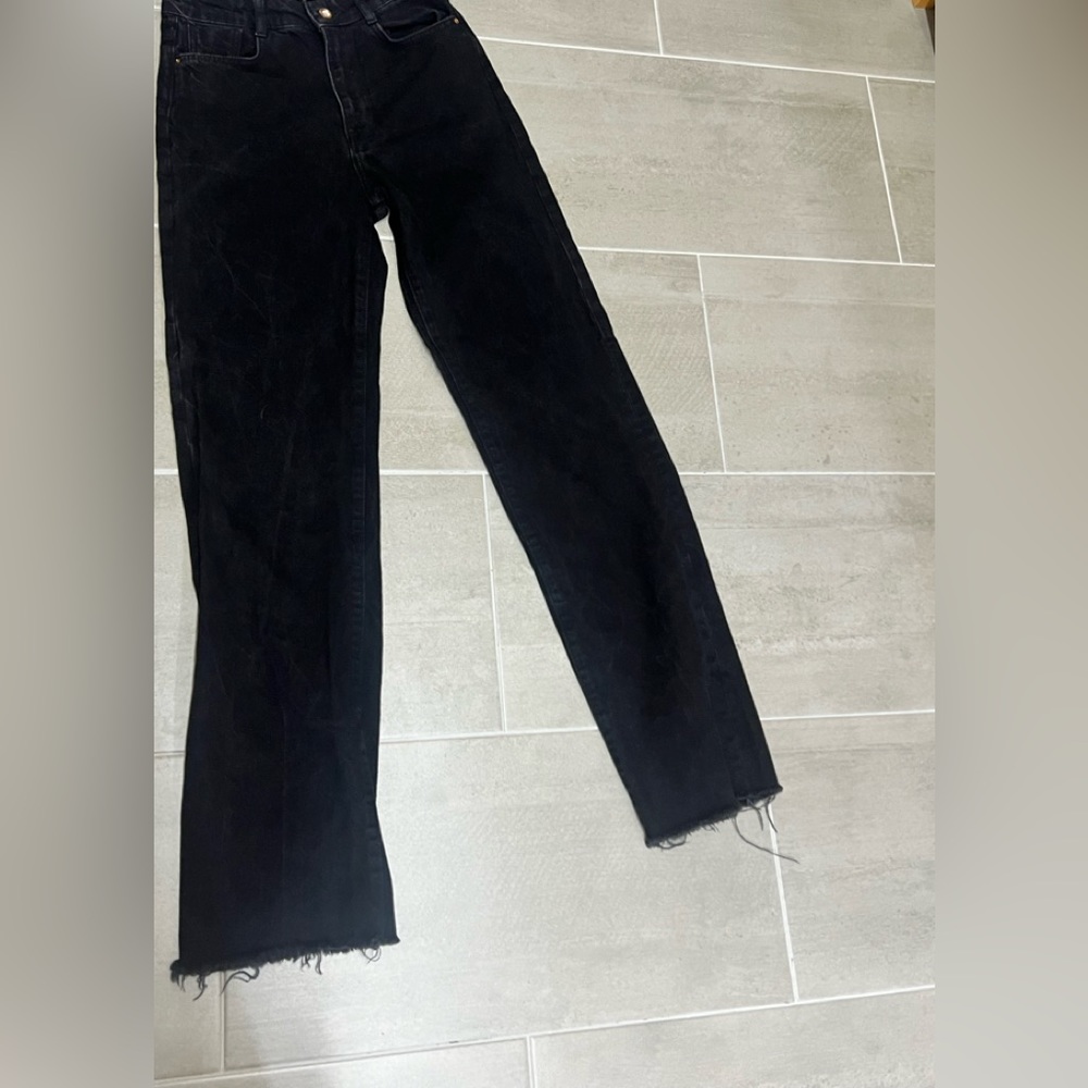 Zara long straight high waist jeans